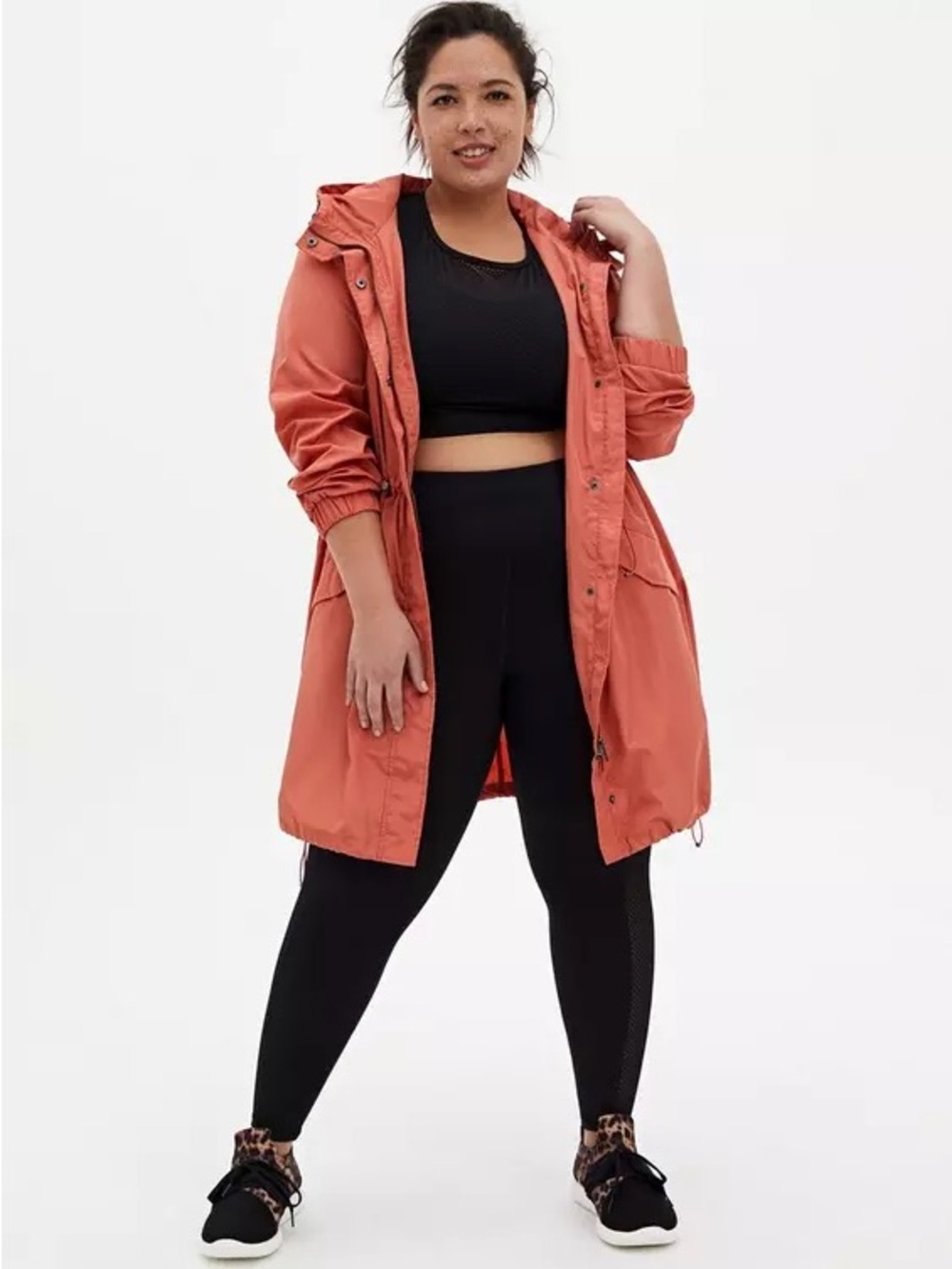 Torrid Size 4 Orange Longline Rain Jacket